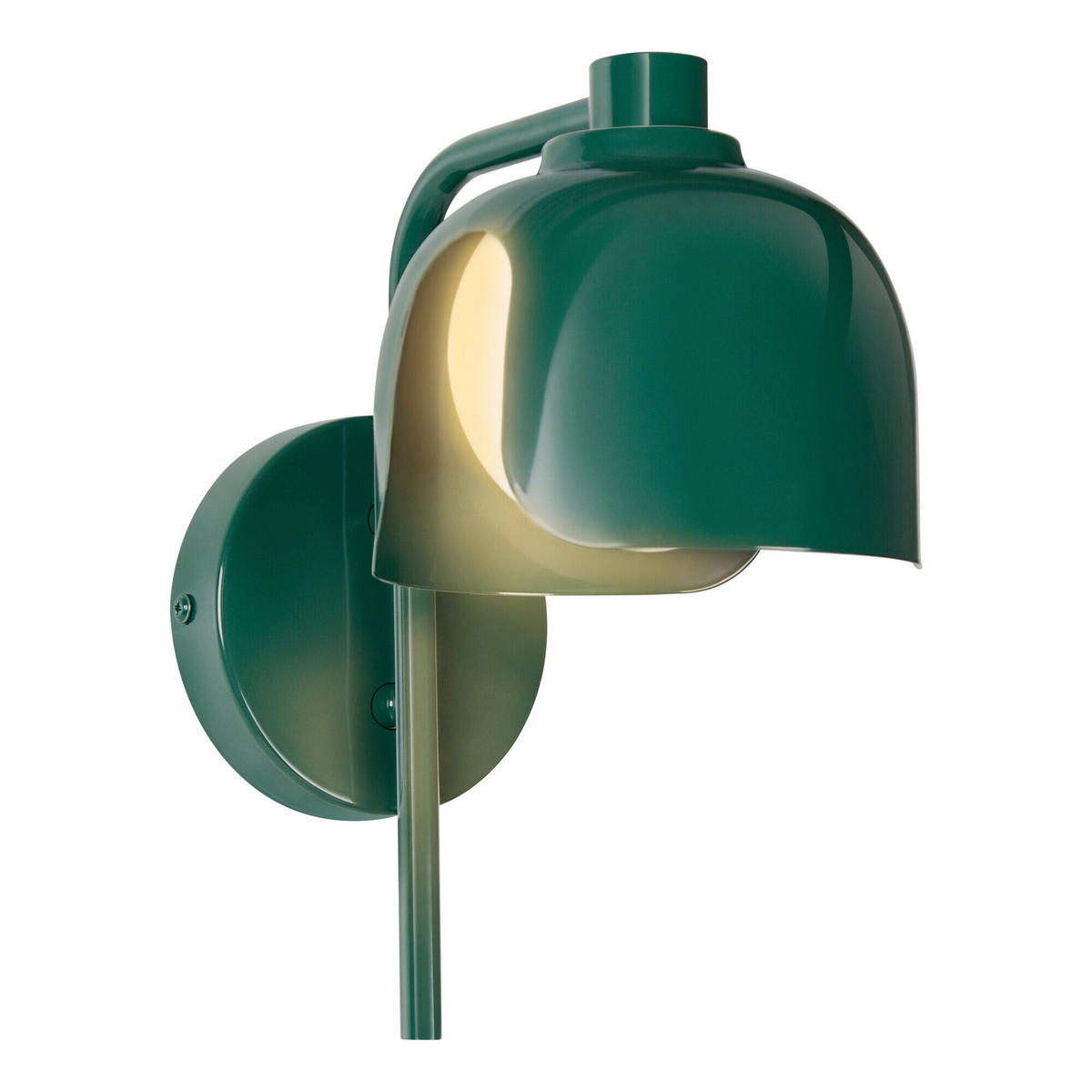 WANDLEUCHTE 13,5/21/24,5 cm   - Grün, Basics, Glas/Metall (13,5/21/24,5cm) - Osram