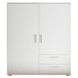 HIGHBOARD , 120/140/38 cm, 2 Schublade(n)  - Alufarben/Weiß, KONVENTIONELL, Holzwerkstoff/Kunststoff (120/140/38cm) - Carryhome