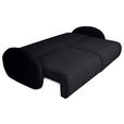 SCHLAFSOFA Chenille Schwarz  - Schwarz, KONVENTIONELL, Kunststoff/Textil (222/90/100cm) - Carryhome