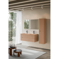 BADEZIMMER 3-teilig  in 120 cm  - Altrosa/Weiß, KONVENTIONELL, Holzwerkstoff/Stein (120cm) - Belluti