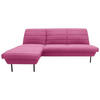 ECKSOFA Looks IX Rosa Webstoff  - Schwarz/Rosa, Design, Textil/Metall (168/214cm) - LOOKS by W.Joop
