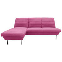 ECKSOFA Looks IX Rosa Webstoff  - Schwarz/Rosa, Design, Textil/Metall (168/214cm) - LOOKS by W.Joop