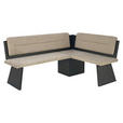 ECKBANKGRUPPE in Textil, Holzwerkstoff Anthrazit, Sandfarben  - Sandfarben/Anthrazit, MODERN, Holz/Holzwerkstoff (180/140cm) - Cantus