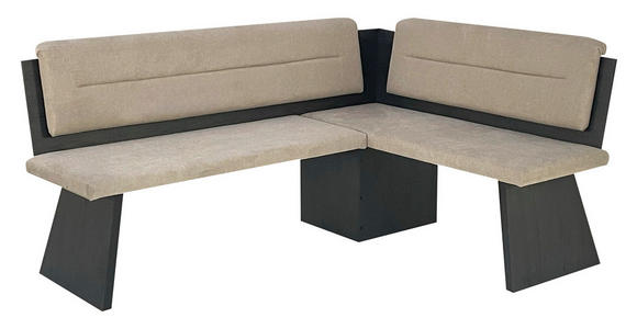 ECKBANKGRUPPE in Textil, Holzwerkstoff Anthrazit, Sandfarben  - Sandfarben/Anthrazit, MODERN, Holz/Holzwerkstoff (180/140cm) - Cantus