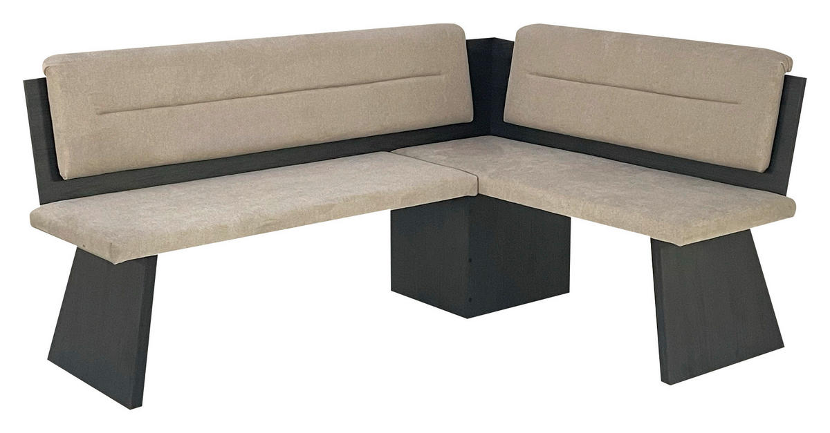 ECKBANKGRUPPE in Textil, Holzwerkstoff Anthrazit, Sandfarben  - Sandfarben/Anthrazit, MODERN, Holz/Holzwerkstoff (180/140cm) - Cantus