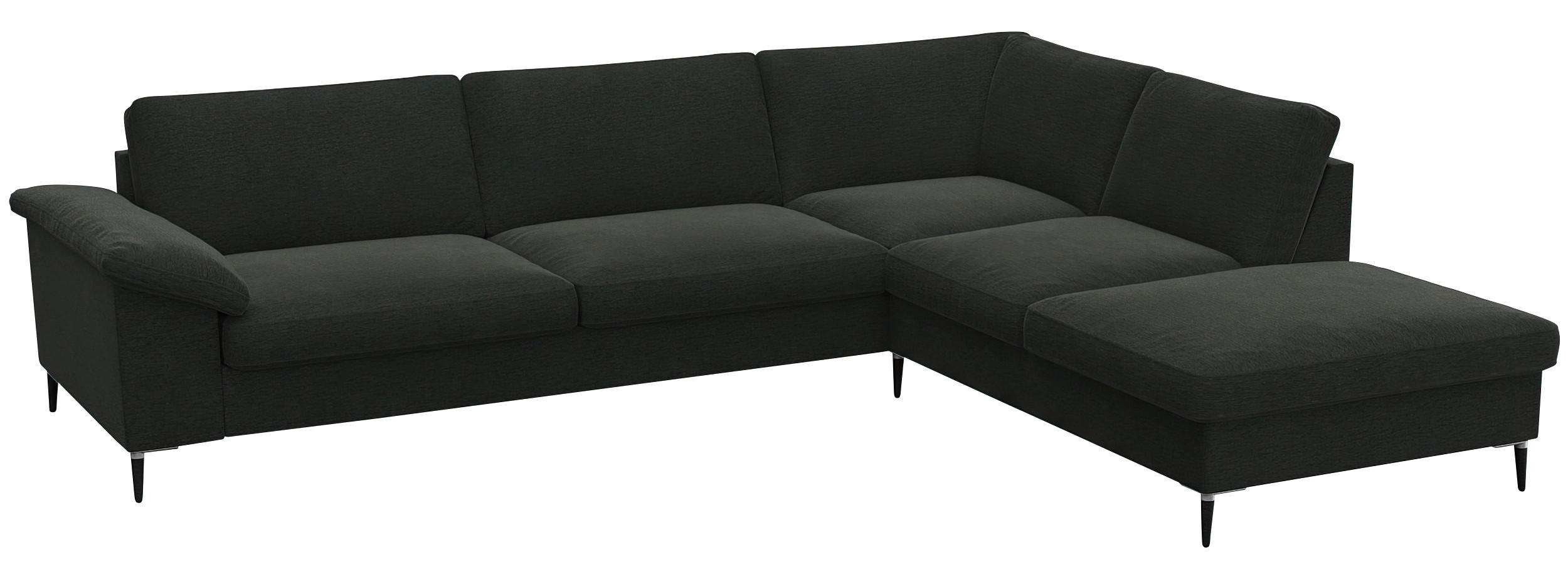 Thumbnail - Livetastic Ecksofa, Waldgrün, Textil, 5-Sitzer, Füllung: Schaumstoff, Federn,Schaumstoff, Ottomane rechts, L-Form, 279x2...