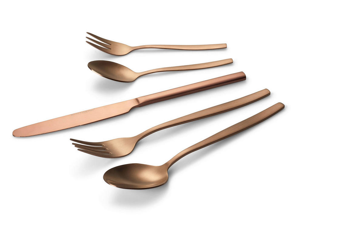 BESTECKSET Tavira 30-teilig Edelstahl  - Bronzefarben, Basics, Metall (1,22kg) - Echtwerk