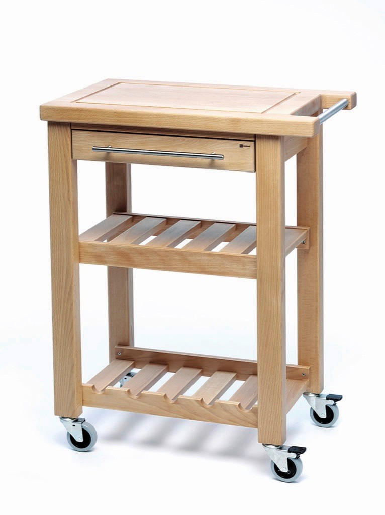 SERVIRNI VOZIČEK     67/43/90 cm         - barve bukve, Basics, les (67/43/90cm) - Breka