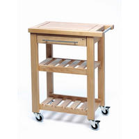 SERVIRNI VOZIČEK     67/43/90 cm         - barve bukve, Basics, les (67/43/90cm) - Breka