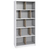 REGAL  90/197/39 cm Weiss, Eichefarben  - Weiss/Eichefarben, Basics, Holzwerkstoff (90/197/39cm) - Boxxx