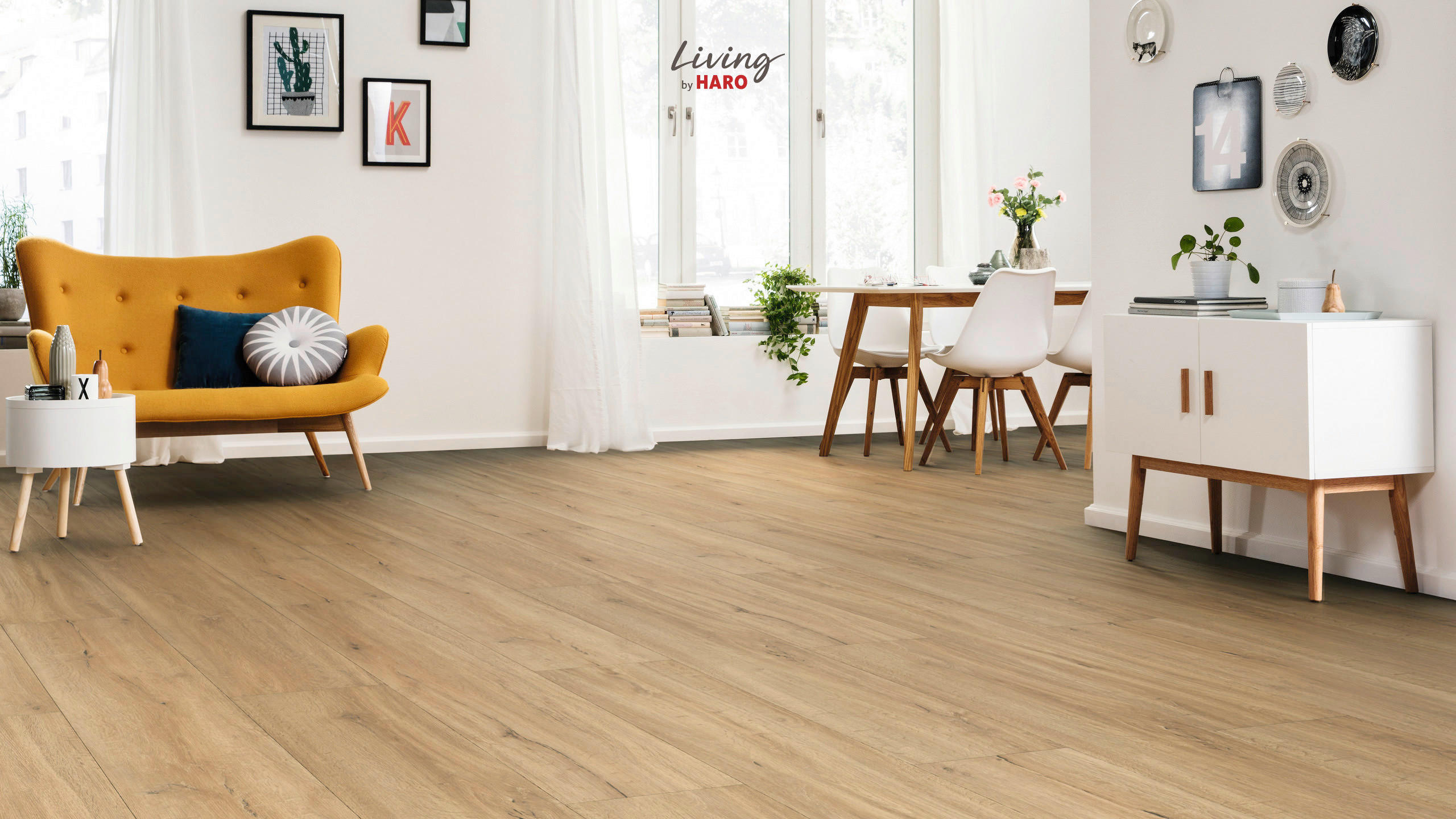 VINYLBODEN  Naturfarben, Eichefarben, Cappuccino, Wildeiche   - Wildeiche/Eichefarben, Design (128,2/23,5/0,65cm) - Living by HARO