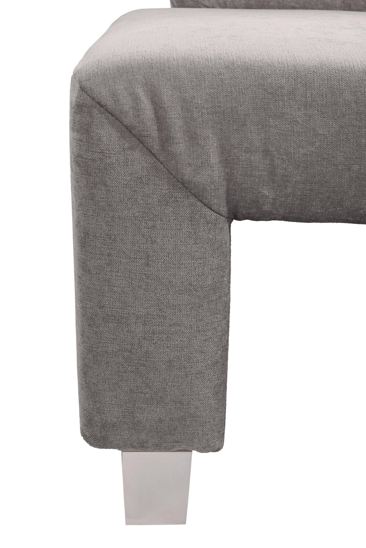 KLUPA KUTNA  cappuccino  drvo, tekstil, drvni materijal      - srebrne boje/cappuccino, Moderno, drvni materijal/drvo (263/198cm) - Livetastic