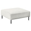 HOCKER in Textil Weiss  - Weiss/Schwarz, Design, Textil/Metall (100/41/100cm) - Johann Jakob