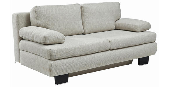 SCHLAFSOFA Macy  mit Fußauswahl, Stoffauswahl, Schlafen auf Sitzhöhe, Rücken echt Beige  - Wengefarben/Beige, Design, Holz/Textil (203/94/100cm) - Novel