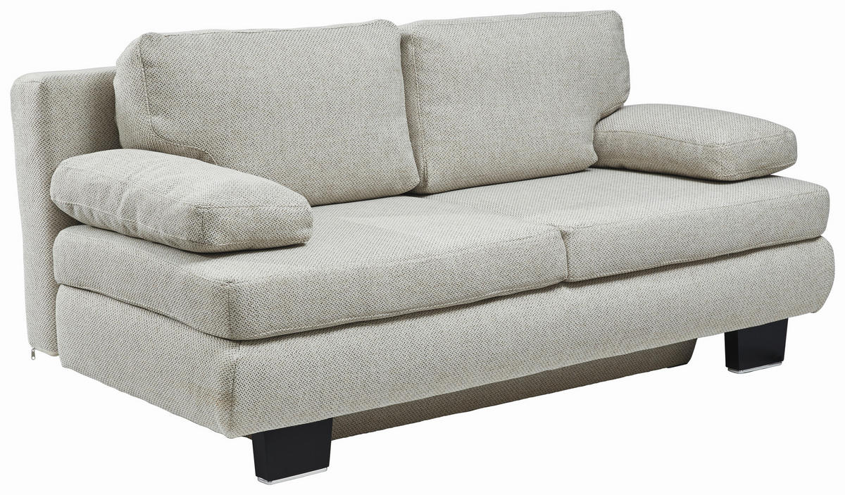 SCHLAFSOFA in Textil Beige  - Wengefarben/Beige, Design, Holz/Textil (203/94/100cm) - Novel