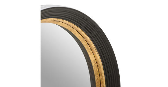 WANDSPIEGEL 58,5/58,5/6,5 cm  - Goldfarben/Schwarz, Design, Glas/Holzwerkstoff (58,5/58,5/6,5cm) - Novel