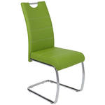 SCHWINGSTUHL  in Lederlook  - Chromfarben/Weiß, Design, Textil/Metall (43/98/59cm) - Carryhome