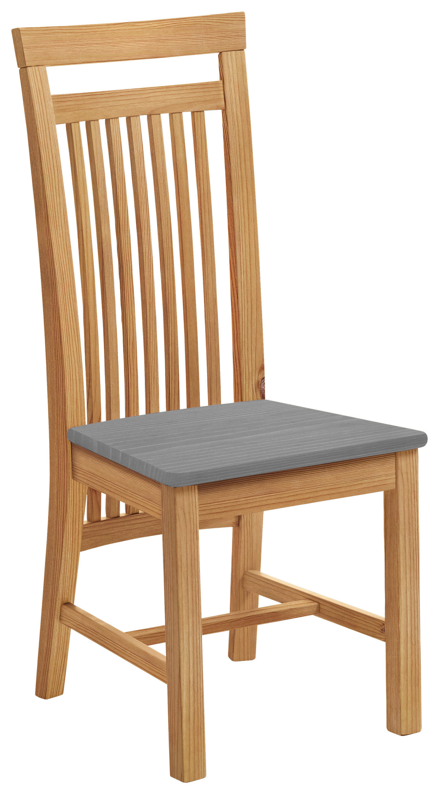 STUHL     - Laugenfarbig/Grau, ROMANTIK / LANDHAUS, Holz (46/103/48cm) - Boxxx