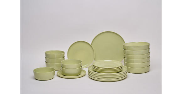 KOMBISERVICE Grün Colori verde 24-teilig 6 Personen  - Grün, Trend, Keramik - Novel