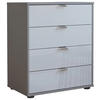 KOMMODE  in 40/70/43 cm  - Chromfarben/Schwarz, KONVENTIONELL, Glas/Holzwerkstoff (40/70/43cm) - Dieter Knoll