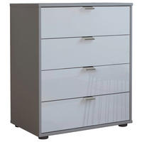 KOMMODE  in 40/70/43 cm  - Chromfarben/Schwarz, KONVENTIONELL, Glas/Holzwerkstoff (40/70/43cm) - Dieter Knoll