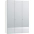 DREHTÜRENSCHRANK in Weiß - Silberfarben/Weiß, Design, Glas/Holzwerkstoff (152,2/220/37,5cm) - Jutzler DREHTÜRENSCHRANK in Weiß - Silberfarben/Weiß, Design, Glas/Holzwerkstoff (152,2/220/37,5cm) - Jutzler