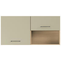 KÜCHENOBERSCHRANK 120/57,9/35,6 cm  in Eichefarben, Salbeigrün  - Salbeigrün/Eichefarben, Basics, Holzwerkstoff/Metall (120/57,9/35,6cm) - Impuls