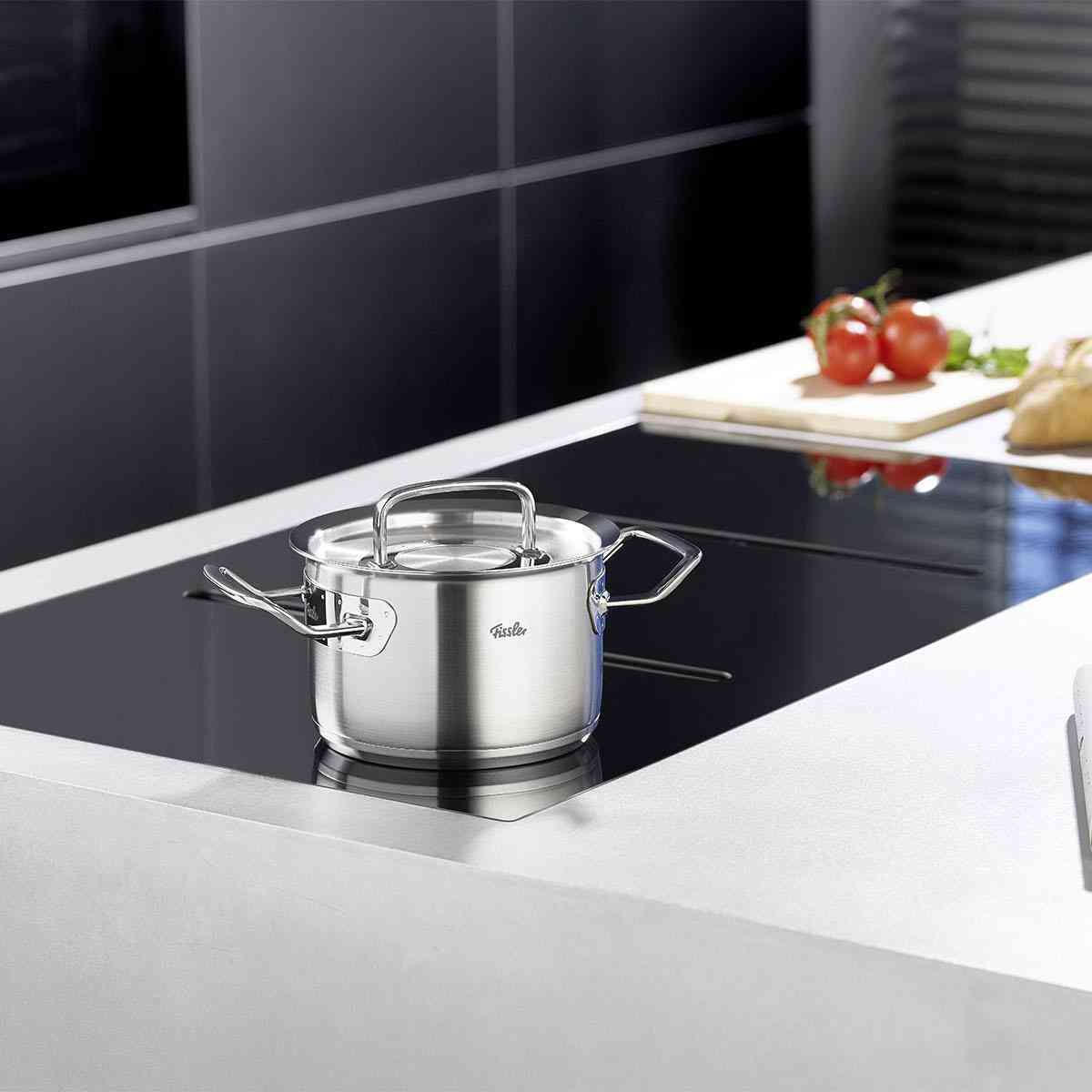 KOCHTOPFSET + GRATIS PFANNE Profi Collection 6-teilig  - Silberfarben, Design, Metall - Fissler