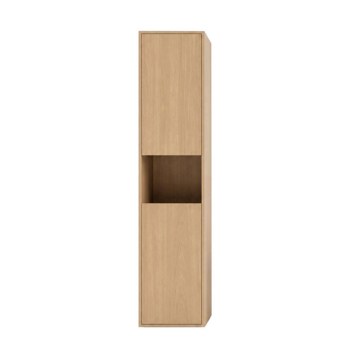 HOCHSCHRANK 42/197/33 cm  - Eichefarben/Schwarz, Trend, Holzwerkstoff/Kunststoff (42/197/33cm) - MID.YOU