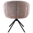 ARMLEHNSTUHL  Sitzfläche 360° drehbar Webstoff  - Beige/Hellgrau, Design, Textil/Metall (64/84/65cm) - Novel