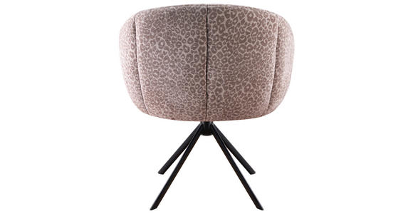 ARMLEHNSTUHL  Sitzfläche 360° drehbar Webstoff  - Beige/Hellgrau, Design, Textil/Metall (64/84/65cm) - Novel