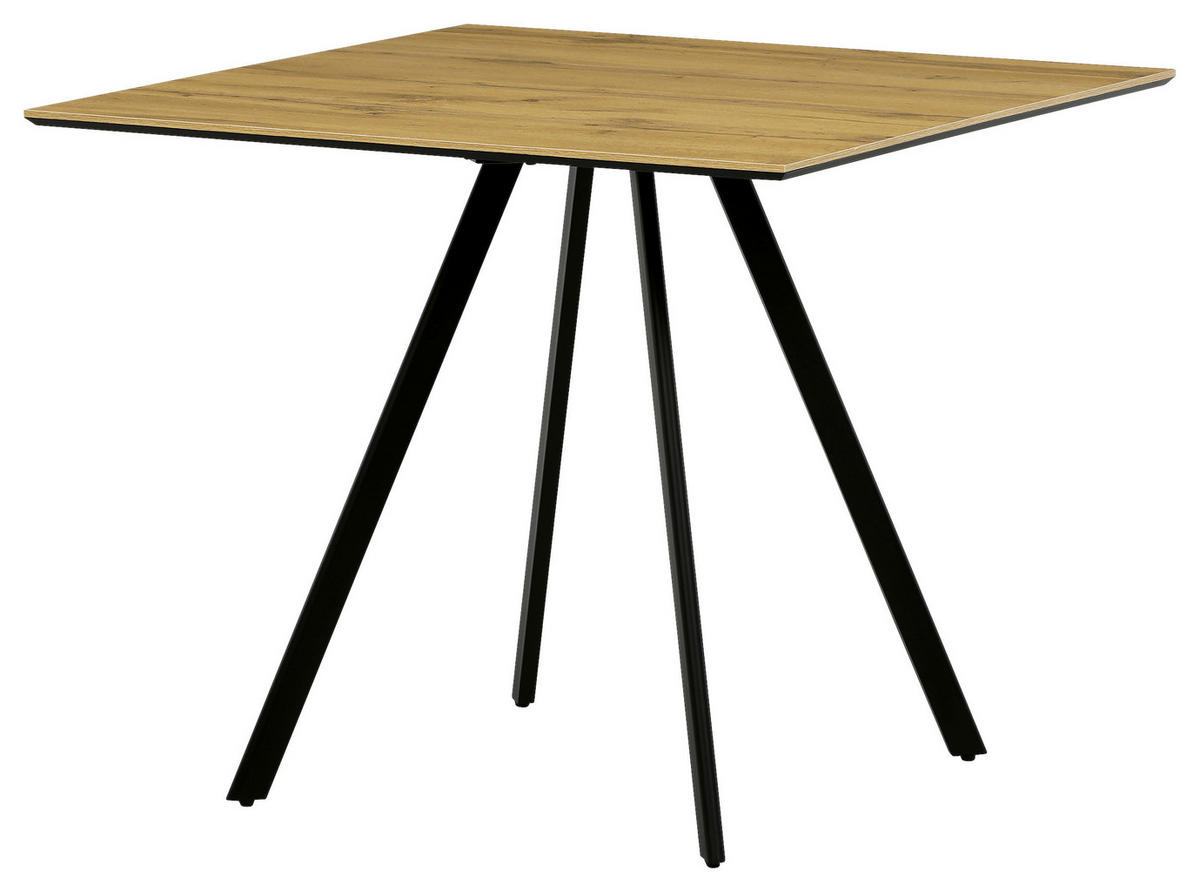 JEDÁLENSKÝ STÔL, 90/76/90 cm - Basics, kov/kompozitné drevo (90/76/90cm)