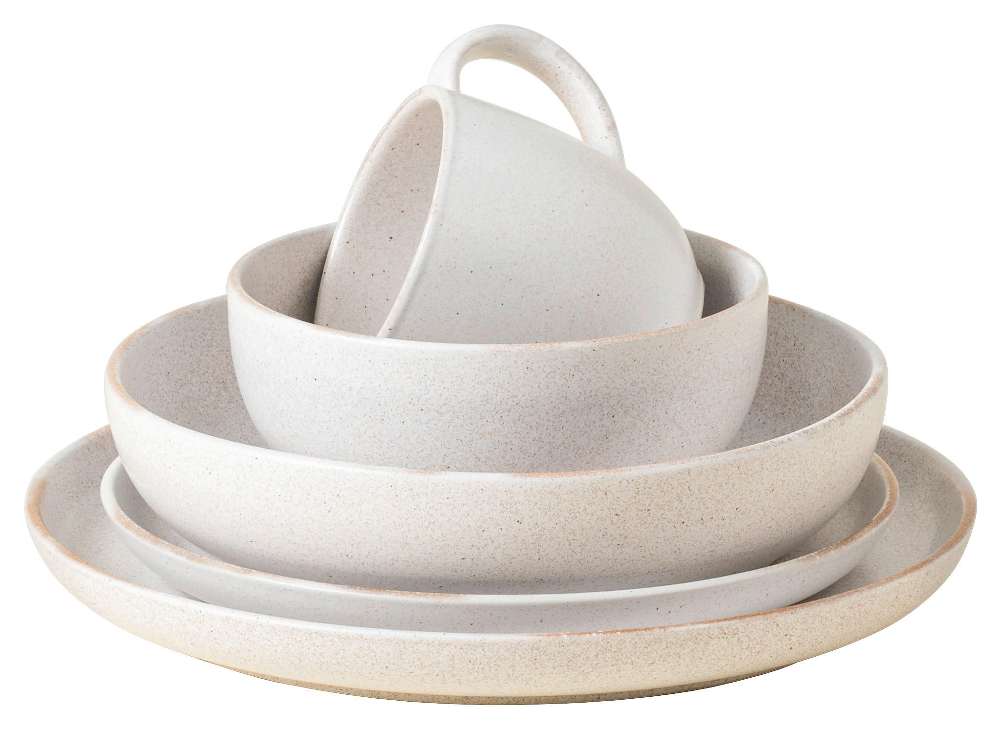 KOMBISERVICE Creme VERMONT 5-teilig 1 Personen  - Creme, Basics, Keramik - Costa Nova