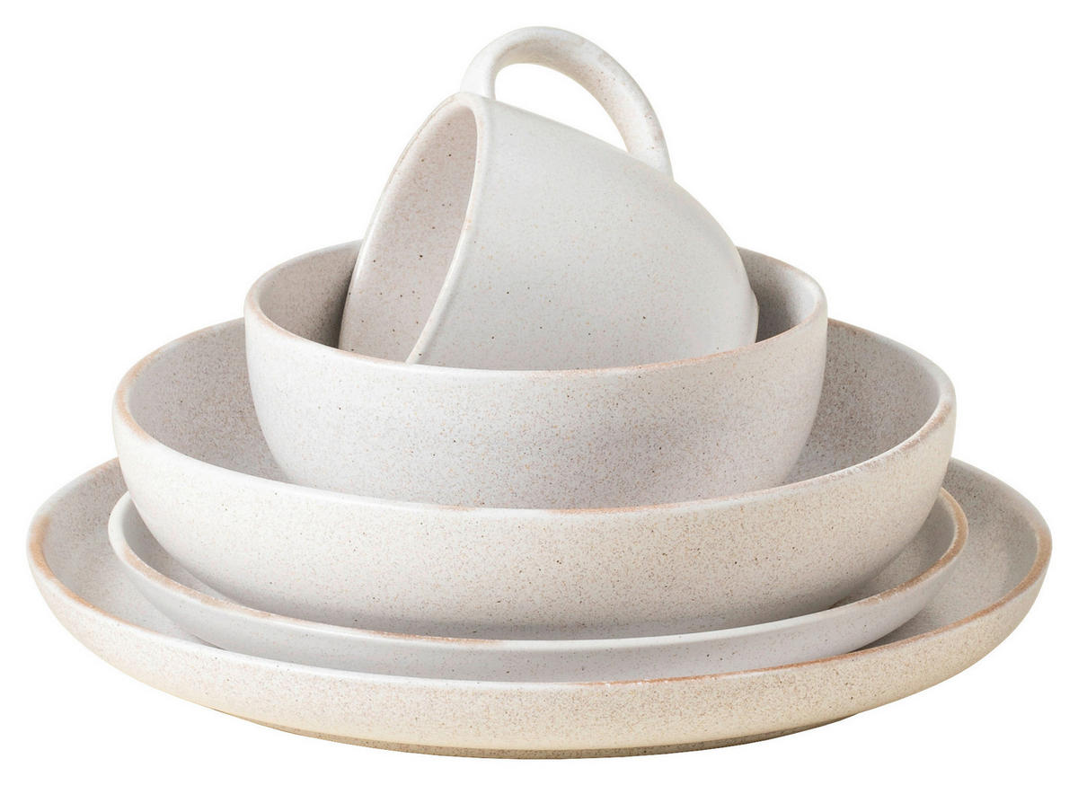 KOMBISERVICE Creme VERMONT 5-teilig 1 Personen  - Creme, Basics, Keramik - Costa Nova