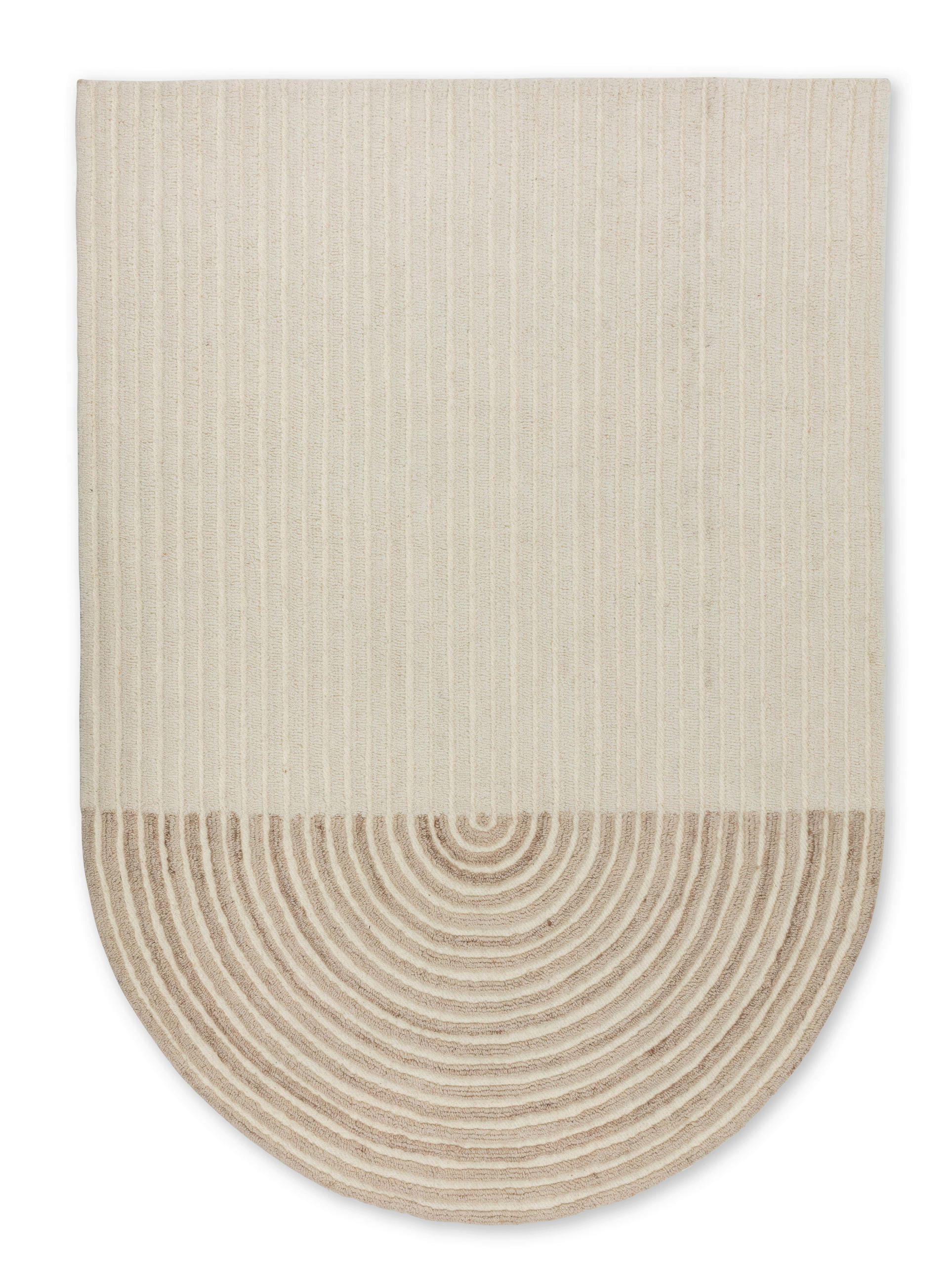 WEBTEPPICH 120/170 cm Jaylin Naturfarben halbrund  - Naturfarben, Basics, Kunststoff/Textil (120/170cm) - Schöner Wohnen