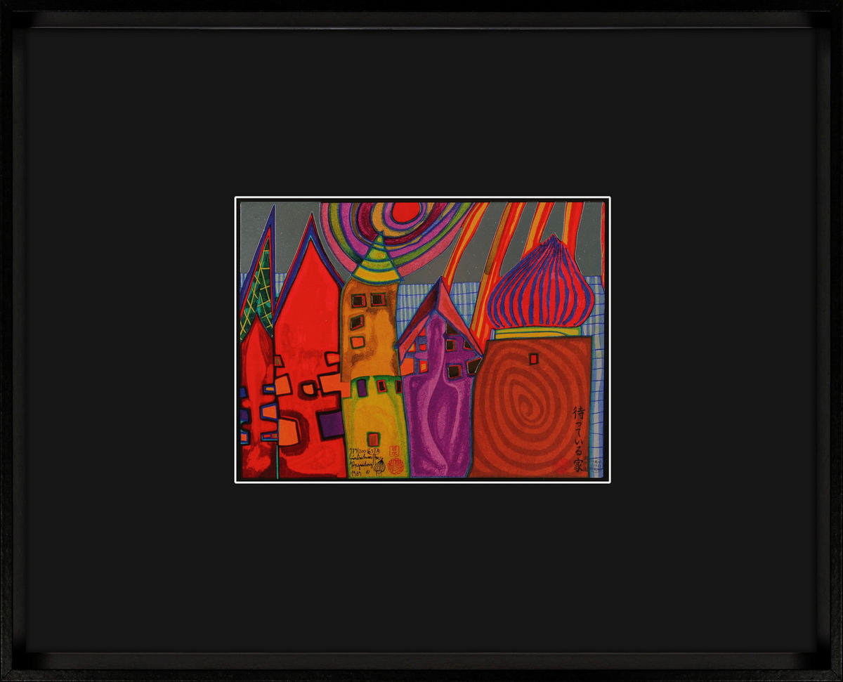 KUNSTDRUCK Landschaft & Natur, Abstraktes, Städte 31,3/25/4 cm  - Multicolor/Schwarz, Basics, Holz/Papier (31,3/25/4cm)