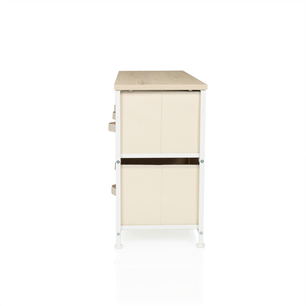 KOMMODE  in 100/55/30 cm  - Beige/Weiß, MODERN, Kunststoff/Textil (100/55/30cm) - MID.YOU