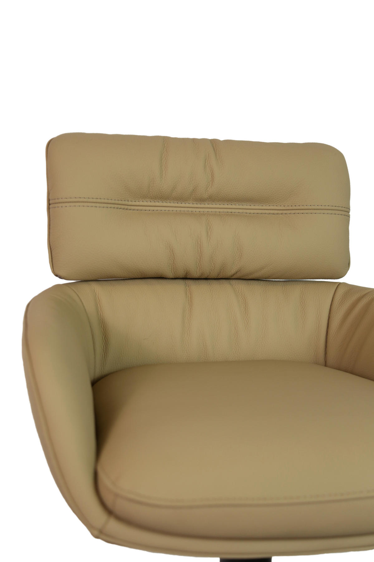 BARHOCKER Echtleder Schwarz, Karamell Eisen Sitzfläche 360° drehbar, Lederauswahl  - Karamell/Schwarz, Design, Leder/Metall (54/99-116,5/52cm) - Dieter Knoll