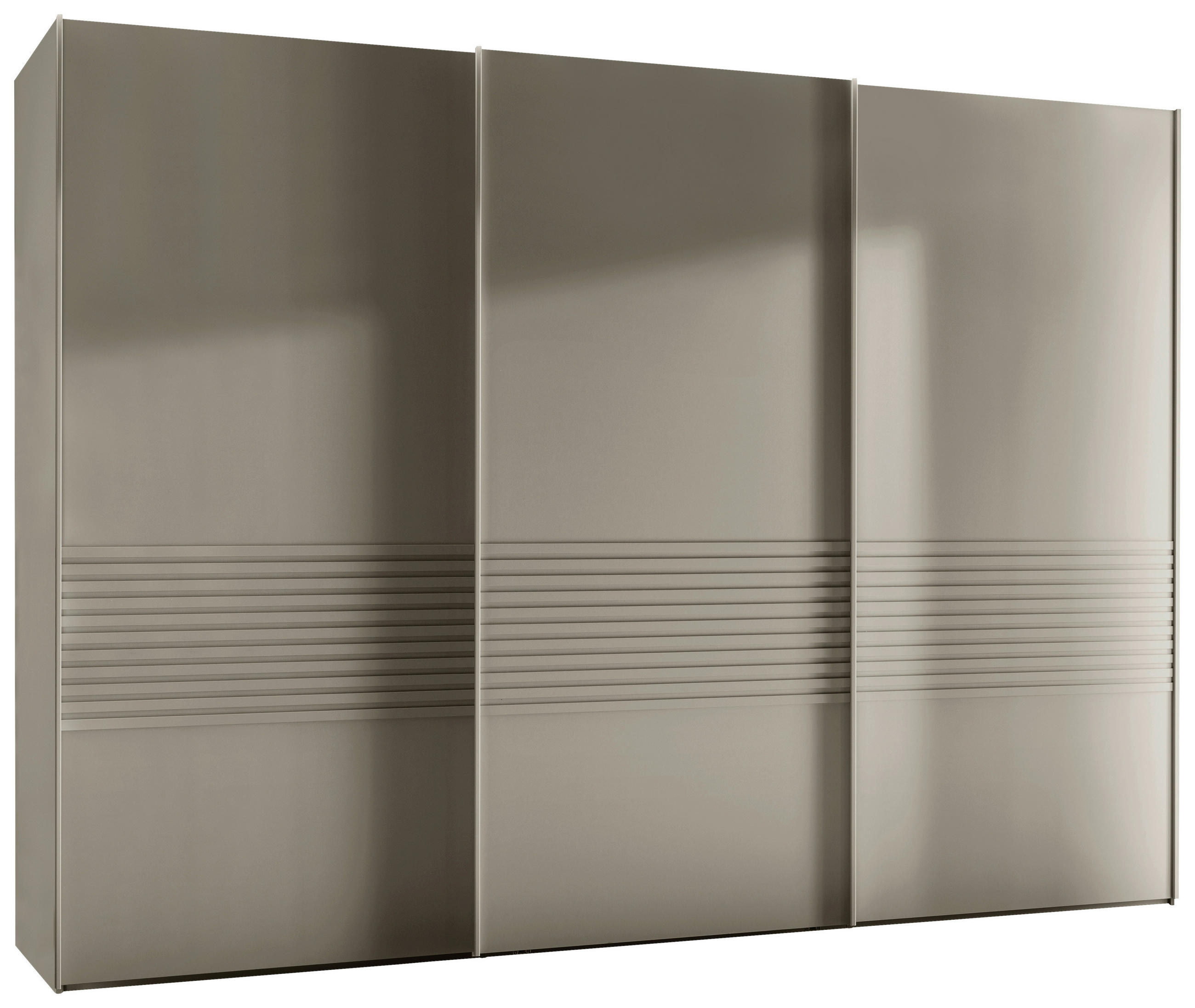 Novel SCHWEBETÜRENSCHRANK Grau 250cm × 67cm × 236cm
