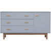 SIDEBOARD Melanie  in 144/80/44 cm  - Eichefarben/Grau, Design, Holzwerkstoff/Metall (144/80/44cm) - MID.YOU
