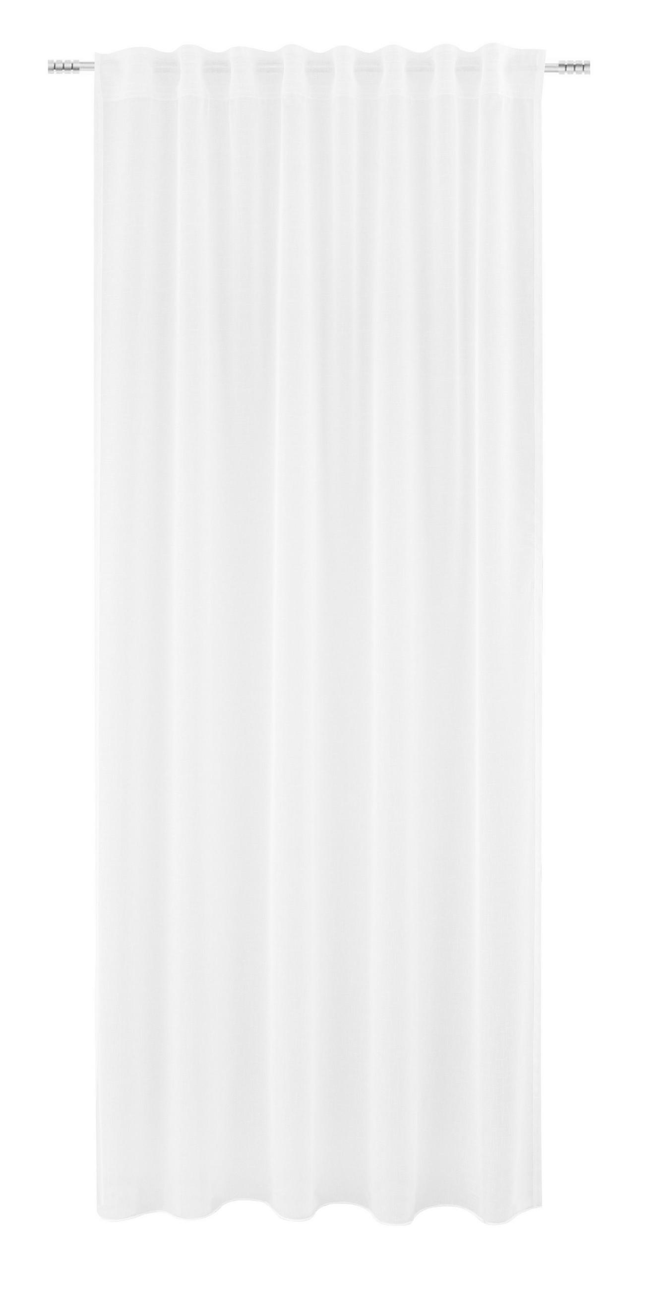 HOTOVÝ ZÁVĚS, průhledné, 135/245 cm - bílá, Basics, textil (135/245cm) - Esposa