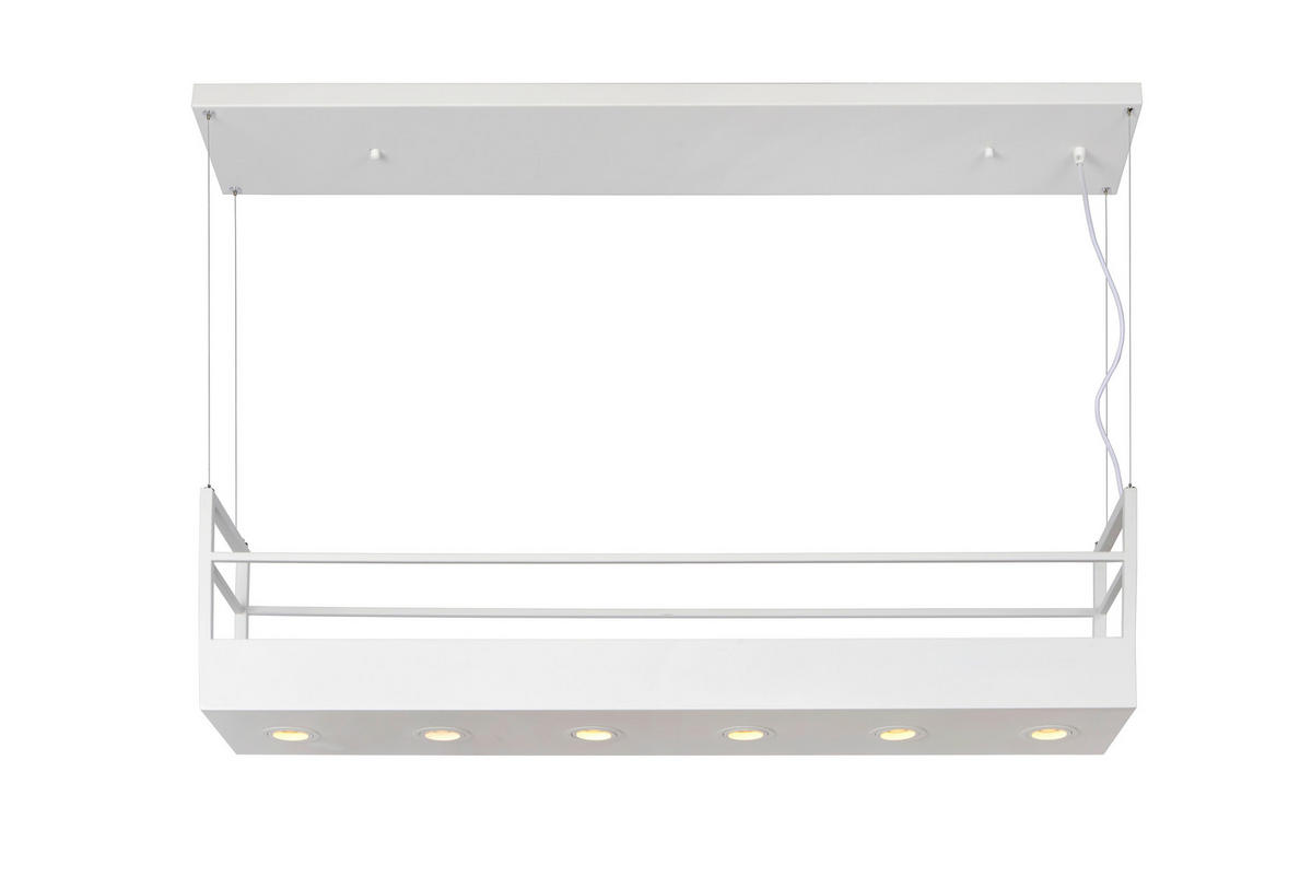 HÄNGELEUCHTE Miravelle 110/22 cm   - Weiß, MODERN, Metall (110/22cm) - Lucide