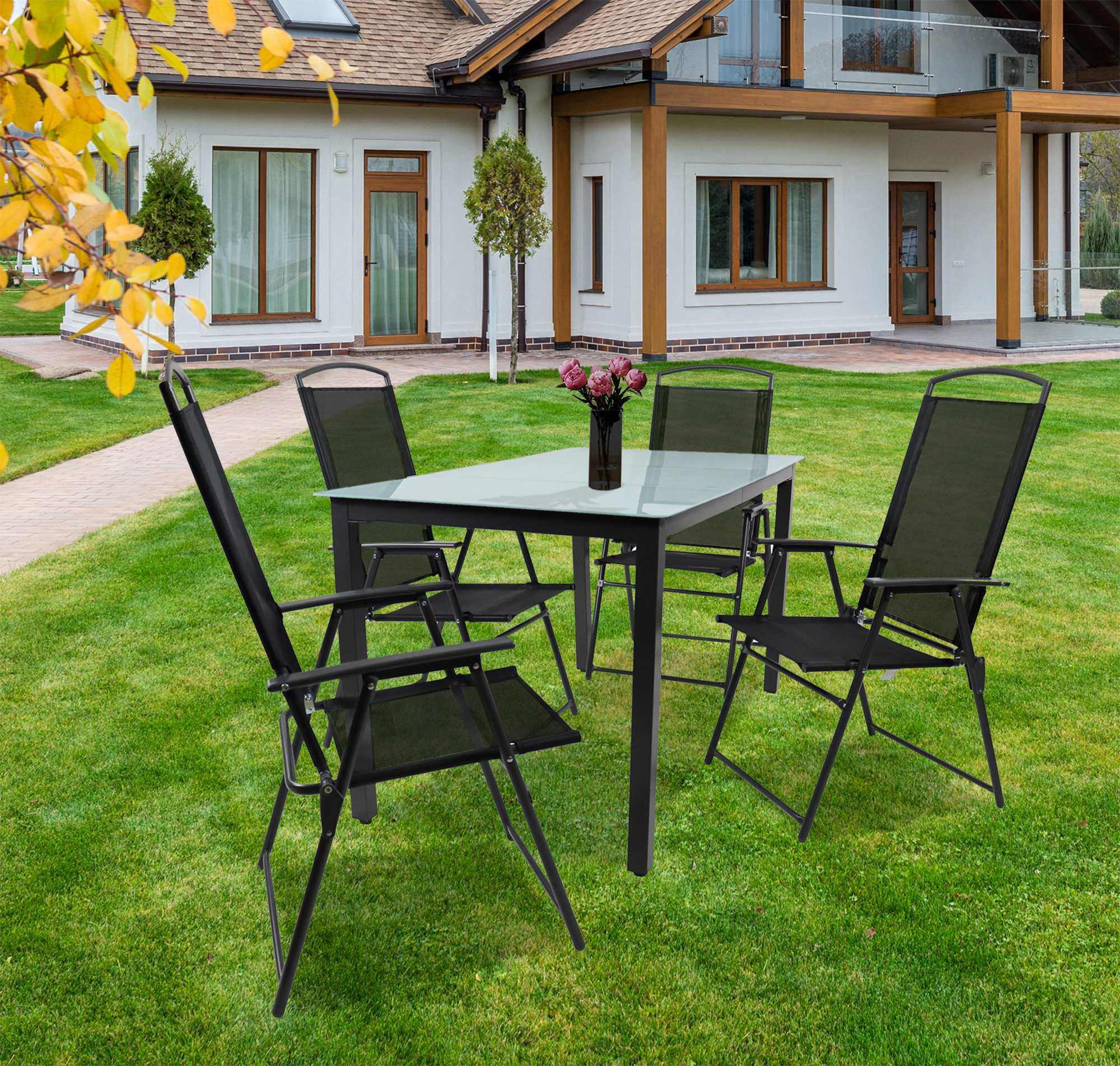 UTEGRUPP  - svart/antracit, Basics, metall/glas - Gardenson