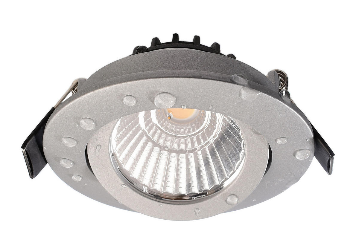 LED-EINBAUSPOT - Silberfarben, Konventionell, Metall (8,2/8,2/4,1cm)