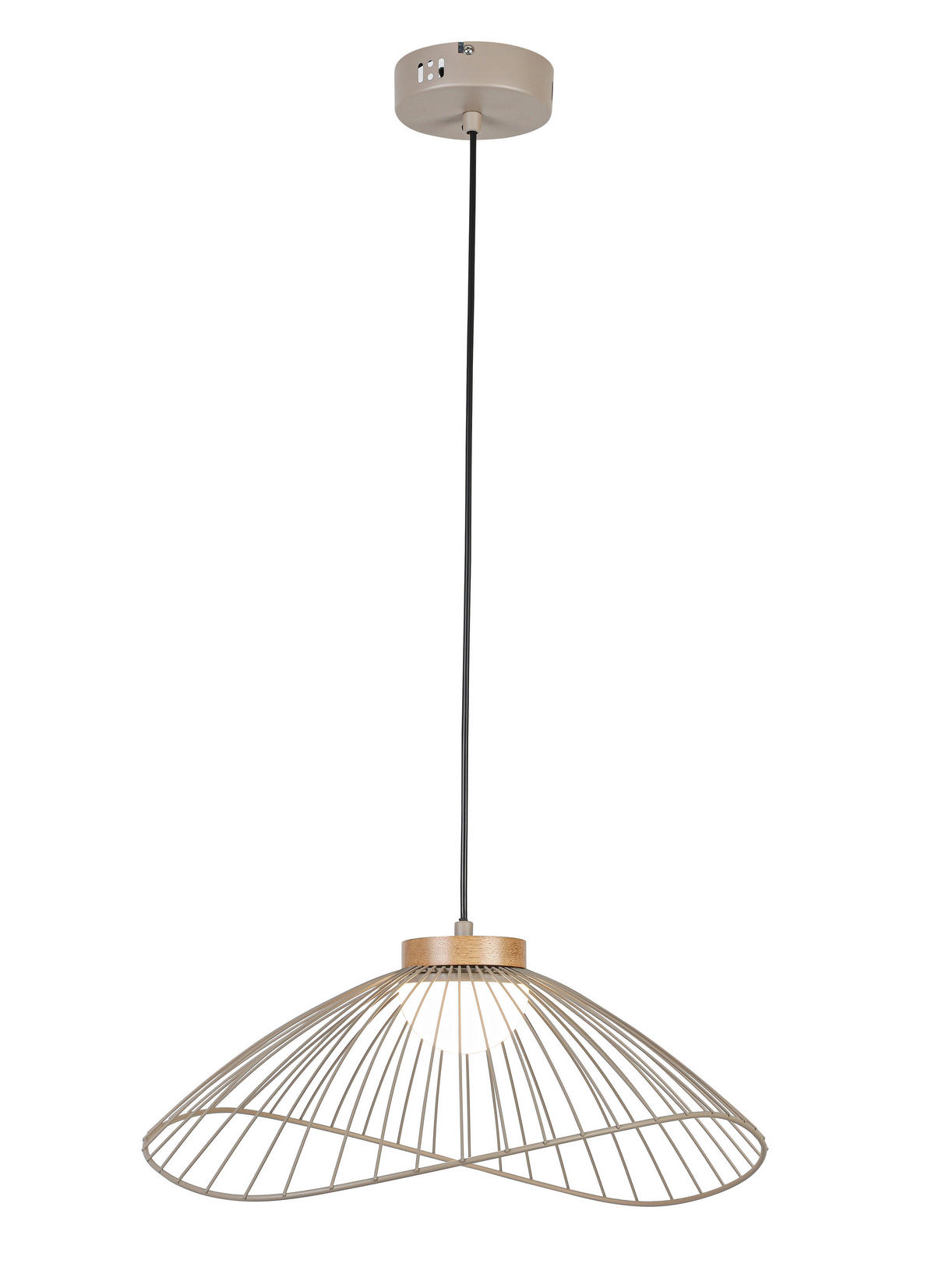 HÄNGELEUCHTE 45/43/22,5 cm  - Sandfarben/Naturfarben, Trend, Holz/Kunststoff (45/43/22,5cm) - Collett's Monde