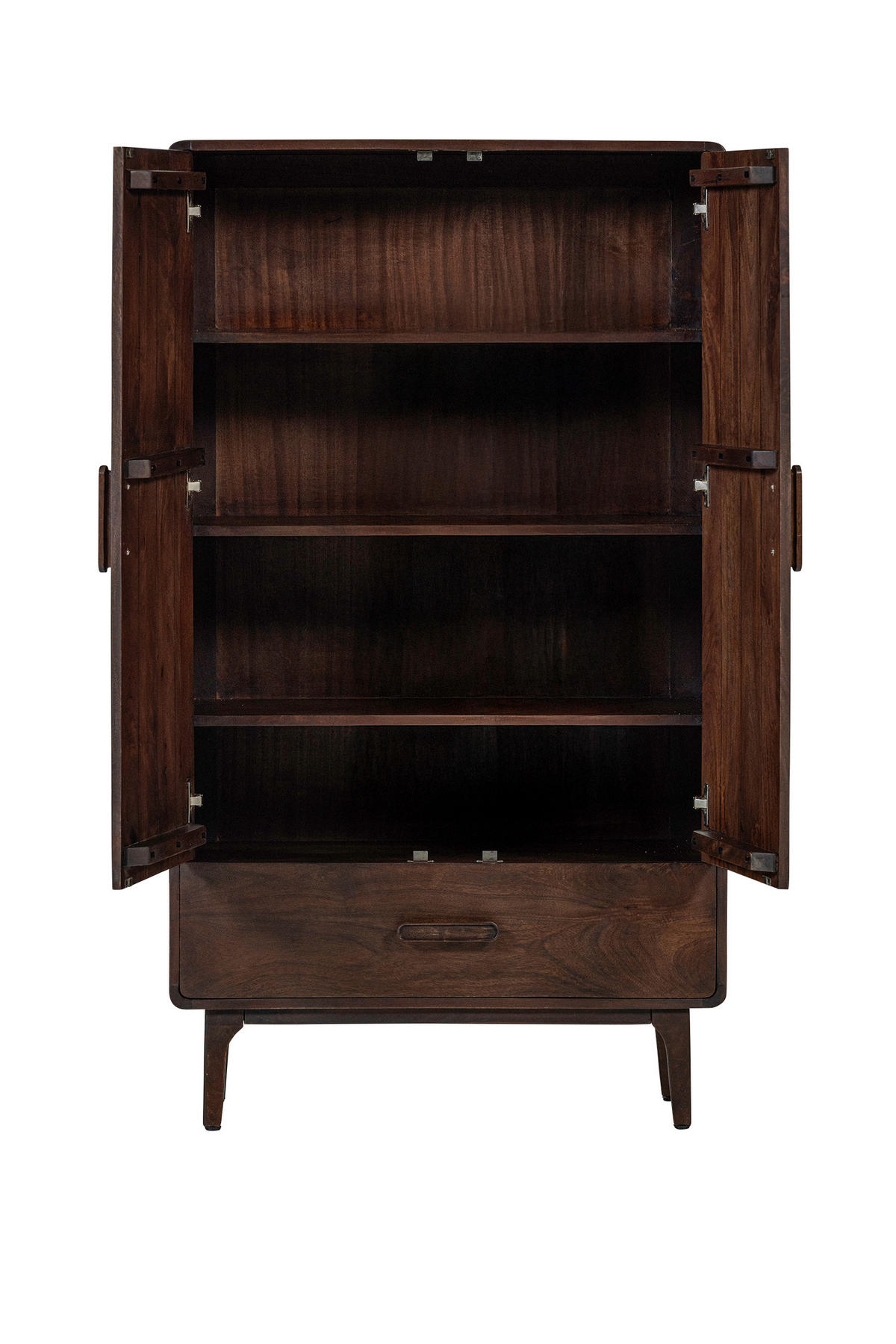 SCHRANK in Dunkelbraun  - Dunkelbraun/Braun, Design, Holz/Metall (85/150/35cm) - Livetastic