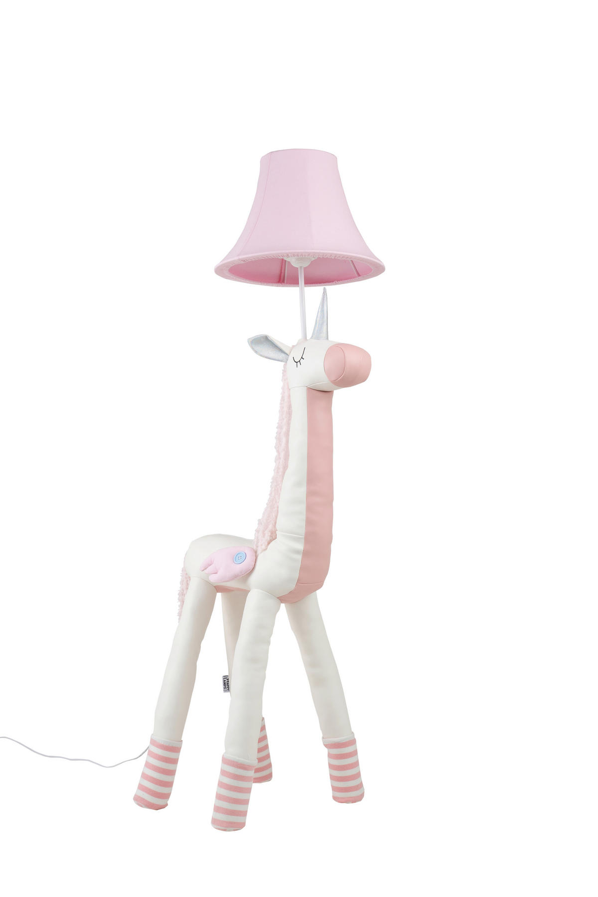 LED-STEHLEUCHTE Bonita das Einhorn 35/47/120 cm   - Rosa/Weiß, LIFESTYLE, Textil/Metall (35/47/120cm) - Happy Lamps