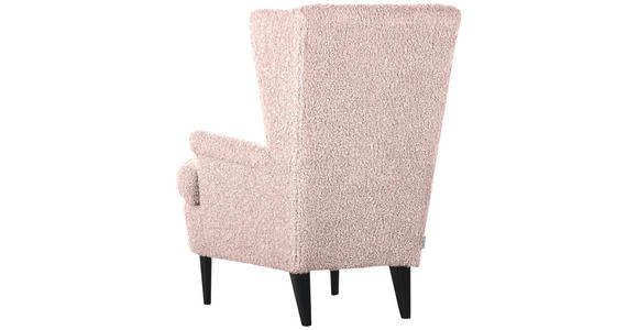 OHRENSESSEL Flachgewebe Rosa  - Dunkelbraun/Rosa, Design, Holz/Textil (72/104/85cm) - Carryhome