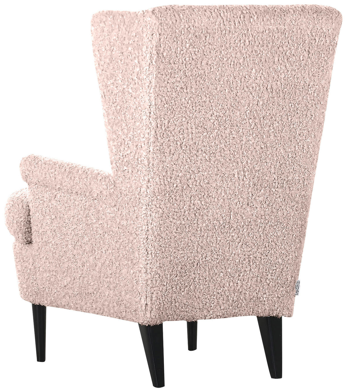 OHRENSESSEL in Flachgewebe Rosa  - Dunkelbraun/Rosa, Design, Holz/Textil (72/104/85cm) - MID.YOU