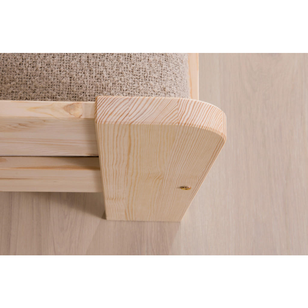 Thumbnail - Mid.you Ausziehbett, Natur, Holz, Birke,Kiefer, massiv, H2, Höhe ca. 18 cm, 90x200 cm, Bettkasten, Matratze, für Rollros...